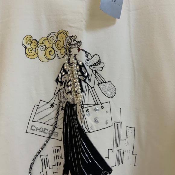 Chico’s fun top size 3 - Picture 3 of 4